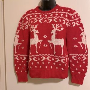 D. Byford Ltd Hand Knit Vintage Women Sweater Wool Holiday